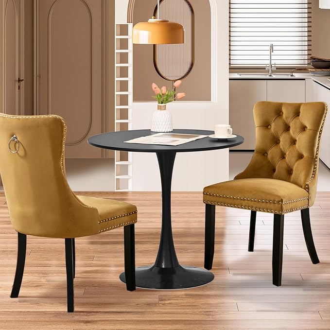 SoarFlash Kitchen Table and Chairs for 2, 31.5" Dining Table Set for 2 w...