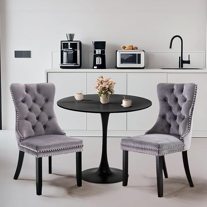 SoarFlash Kitchen Table and Chairs for 2, 24" Dining Table Set for 2 wit...