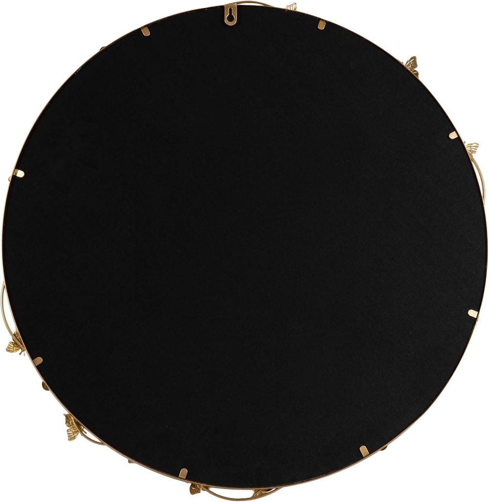 Kate and Laurel Rosella Modern Ornate Round Wall Mirror, 26 Inch Diameter, Go...