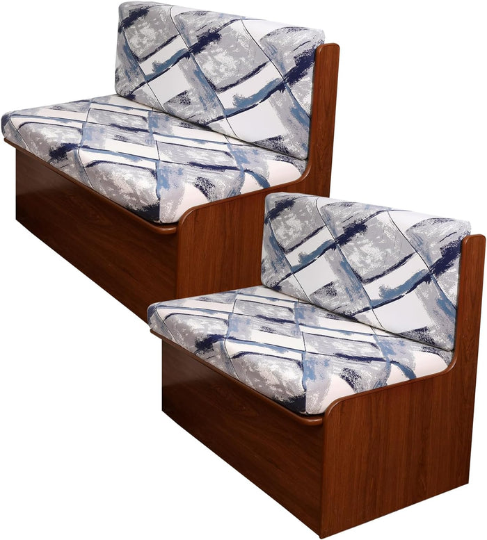KRFOONN RV Dinette Cushion Covers Stretch Camper Cushions Cover Replacement Couch Cushion Slipcovers Washable Loveseat Slipcovers for Travel Trailer Couch Includes 2 Backrest Cover & 2 Bench Cover, 07
