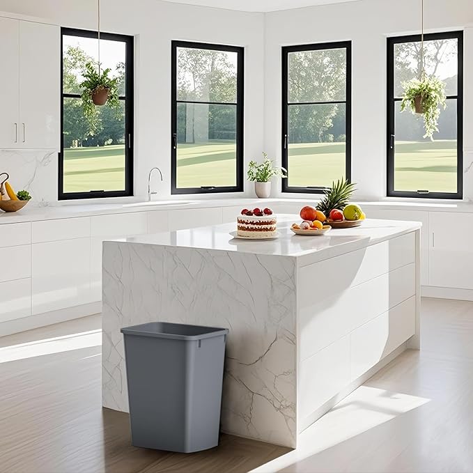 ROOMTEC 35QT Kitchen Trash Can, Lightweight and Sturdy Slim Trash Can,