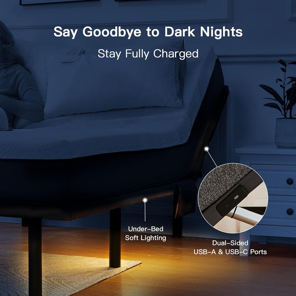 Pipishell Full Adjustable Bed Frame with Wireless Remote and Zero Gravity
