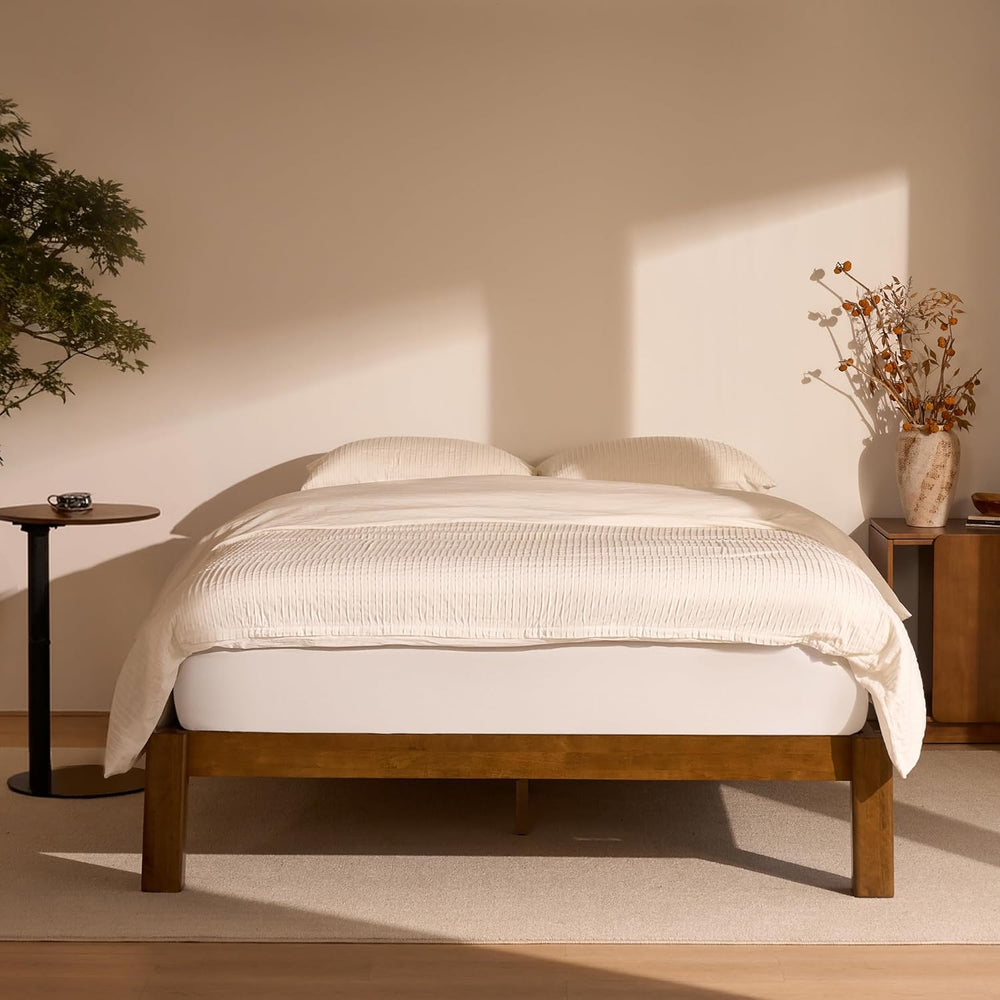 FLEXISPOT Hako G2 Japanese Joinery Bed Frame Queen, No-Tool Assembly