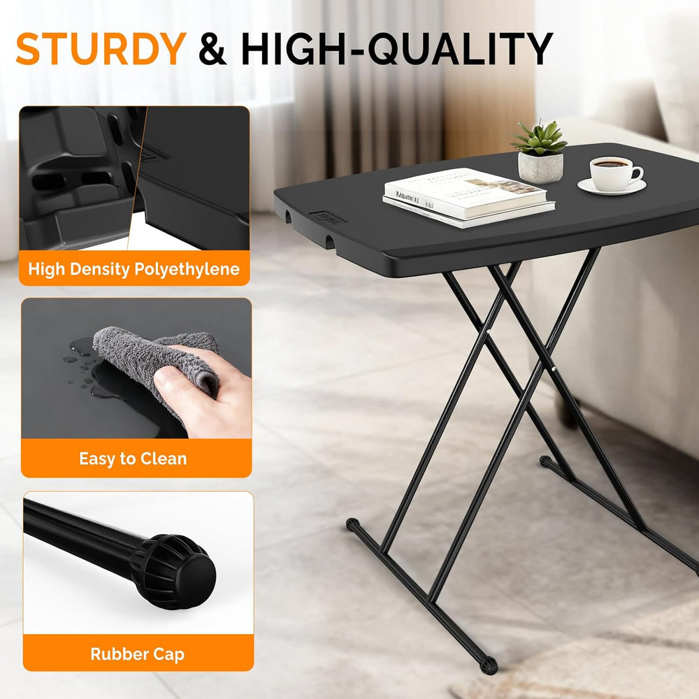 VINGLI 30" Small Folding Table Portable, Laptop TV Tray, Camping Table |...