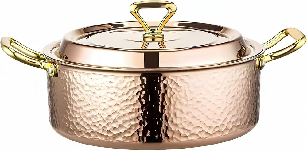 YJX 6.7QT Hammered Stock Pot