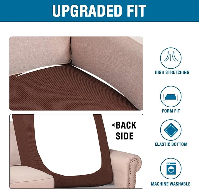 H.VERSAILTEX Super Stretch Individual Chaise Cover Sectional Couch Covers
