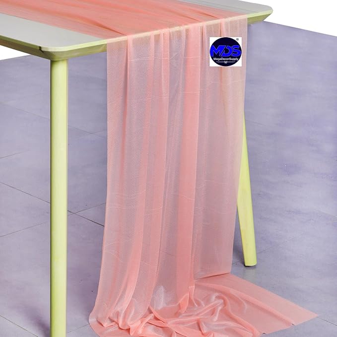 MDS Halloween Chiffon Table Runner - 5 Pack, 29 x 170 Inches, 14ft Each - She...
