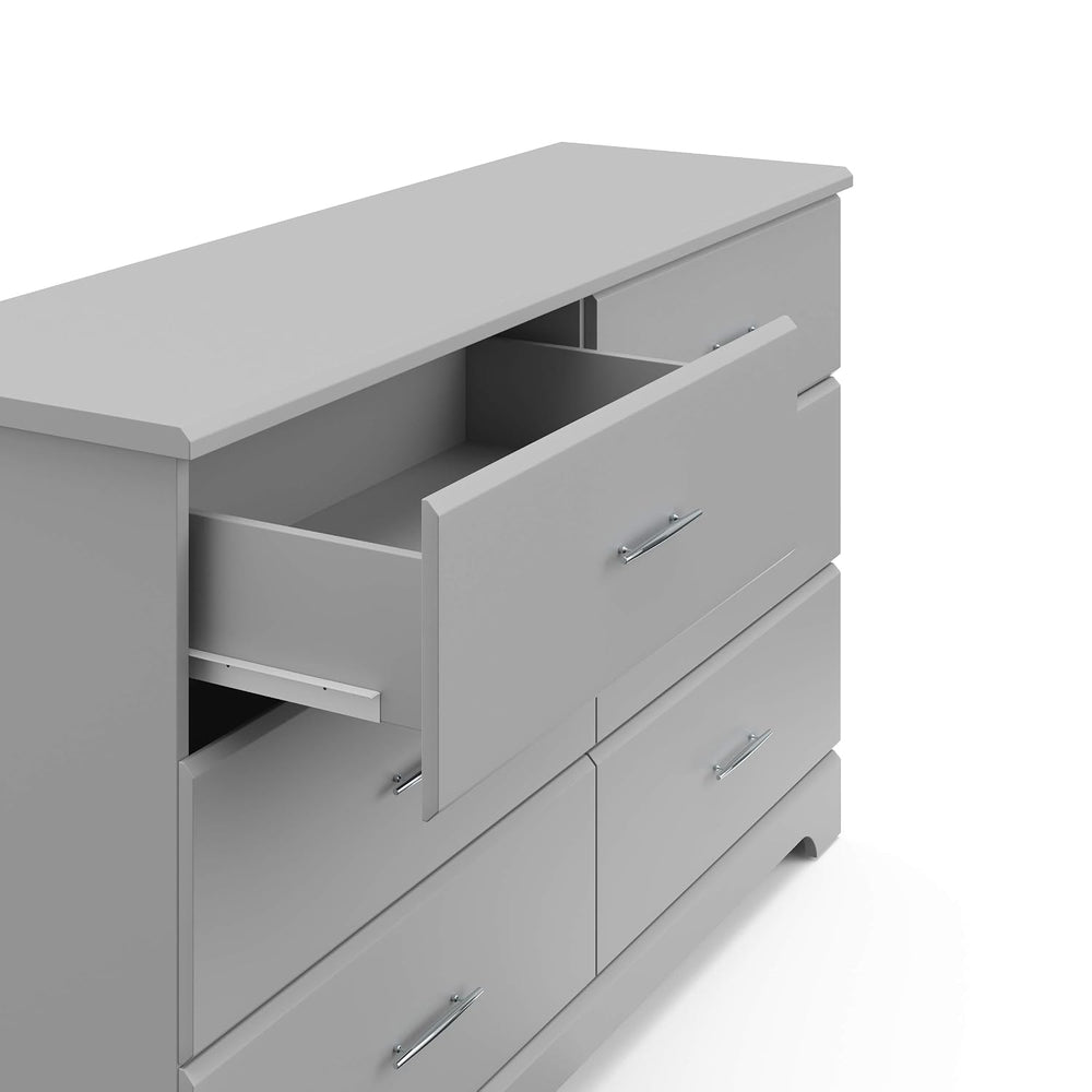 Storkcraft Brookside 6 Drawer Dresser, Pebble Gray