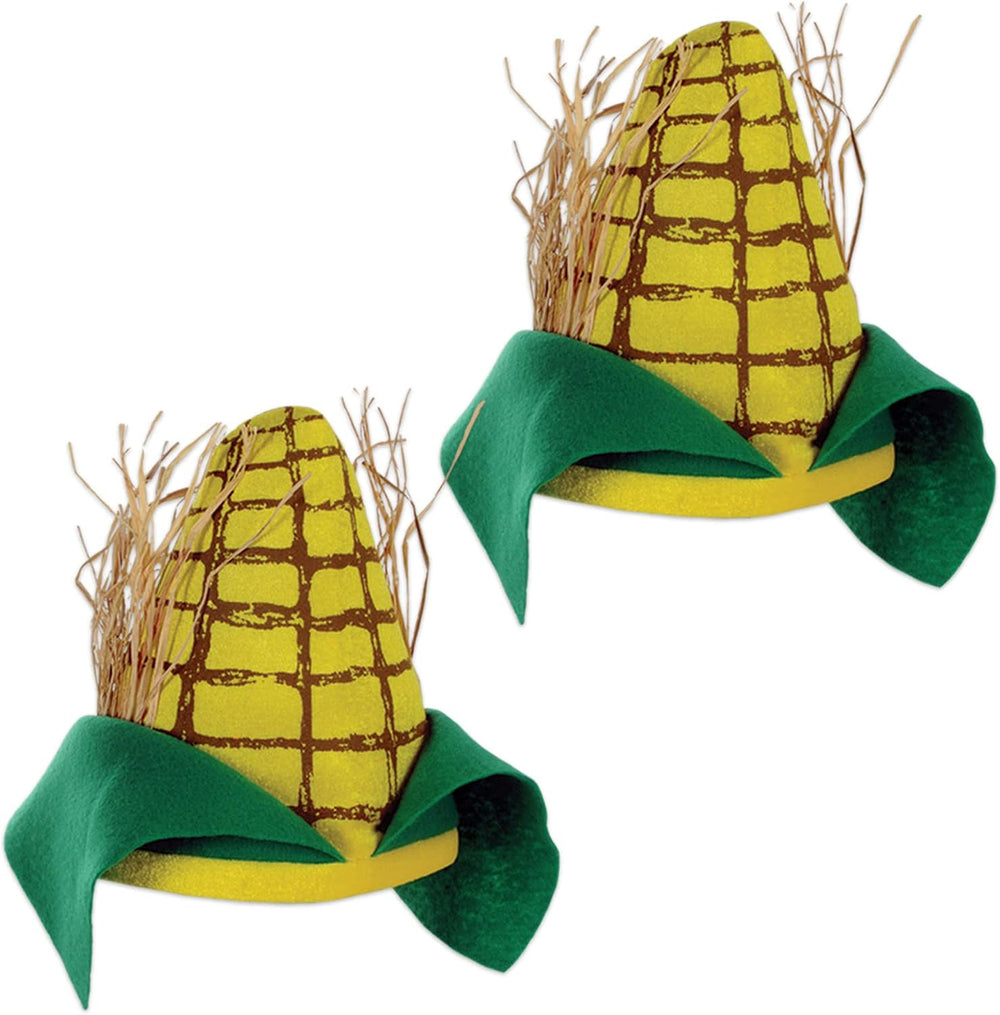 Beistle Unisex Plush Corn Cob Hats, 2 Pieces – Farm Party Supplies, Halloween...