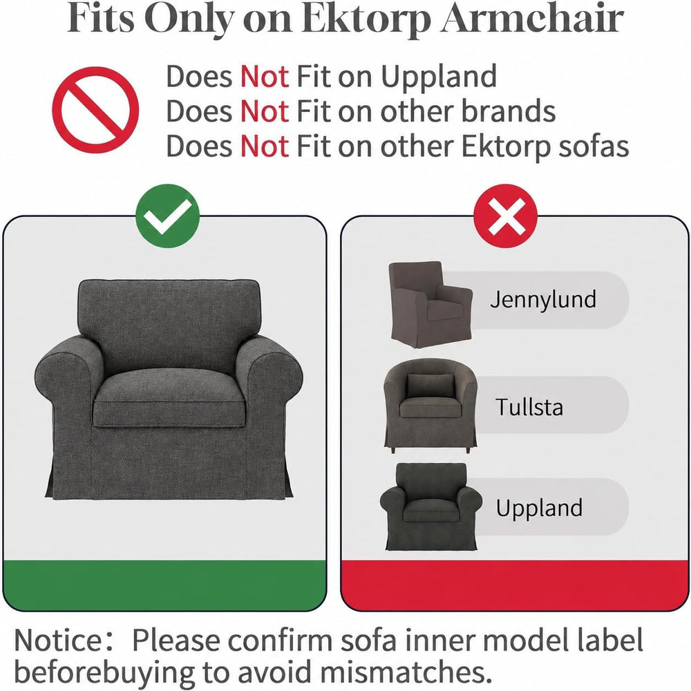 Ektorp Chair Cover for IKEA Ektorp Armchair Light Gray