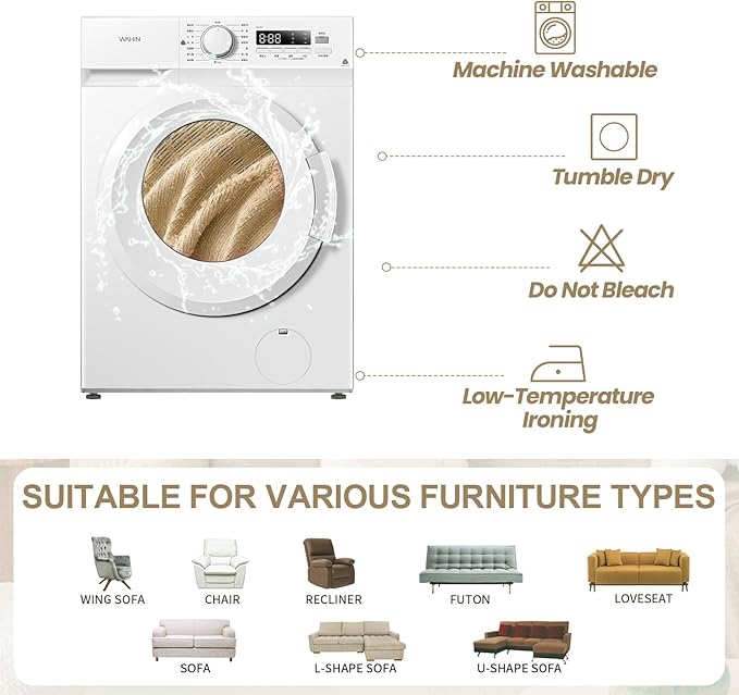 HANDONTIME Washable Couch Covers