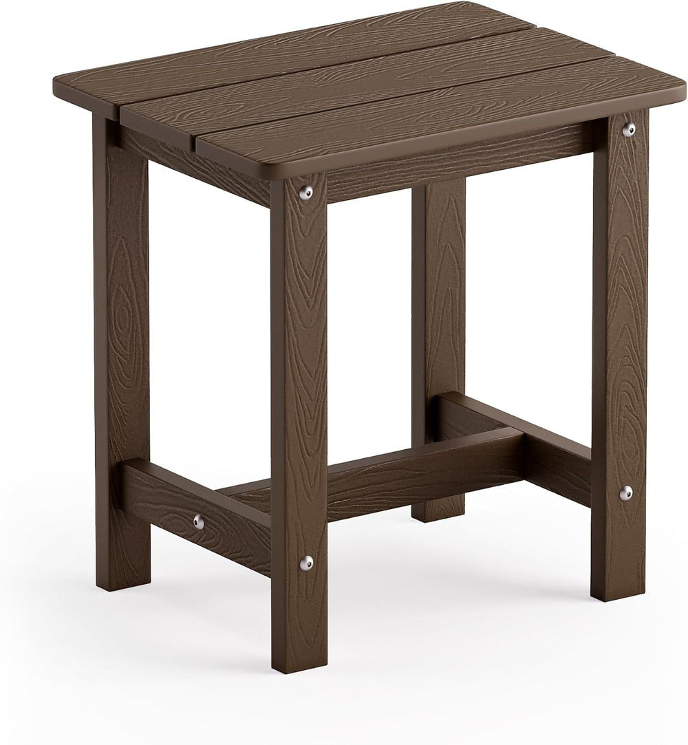 LUE BONA Outdoor Side Table, HDPS Small Outdoor Adirondack Side Tables, Outsi...