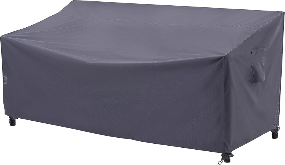 F&J Outdoors I Shape 3-Seater Patio Sofa Covers, Grey, 82"W x 39&quo...