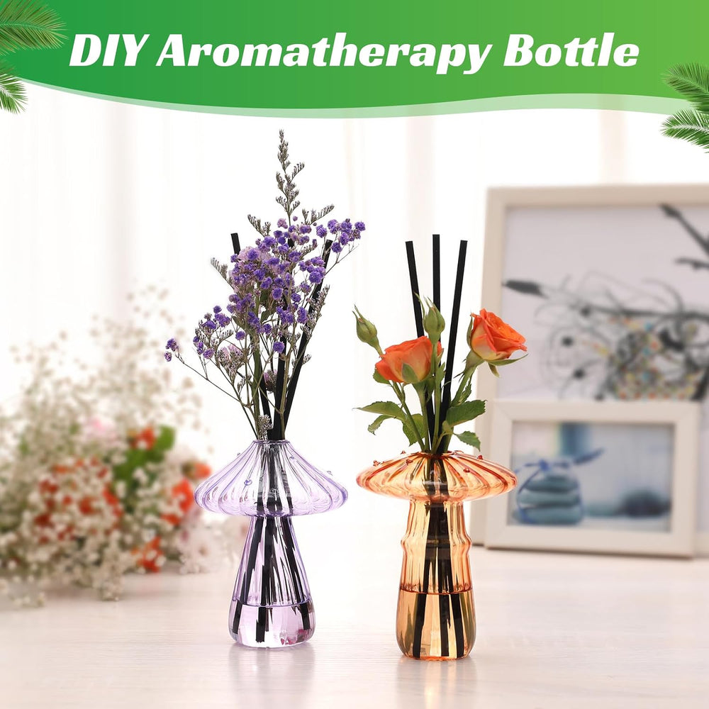 Mushroom Vases Plant Propagation Stations Jars Colored Set of 10