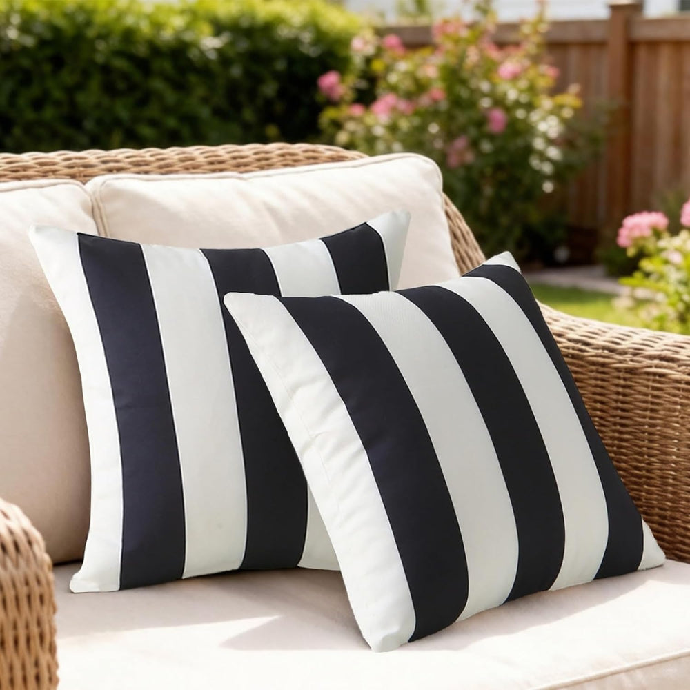 Outdoor Throw Pillows with Inserts, Pack of 2 Waterproof Decorative Garden Cu...