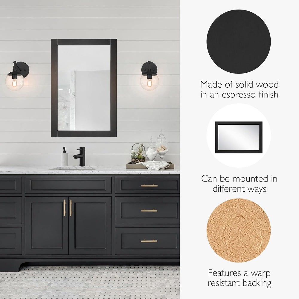 Design House Shorewood Rectangular Wall Accent Mirror – 30-Inch H X 20-Inch L...