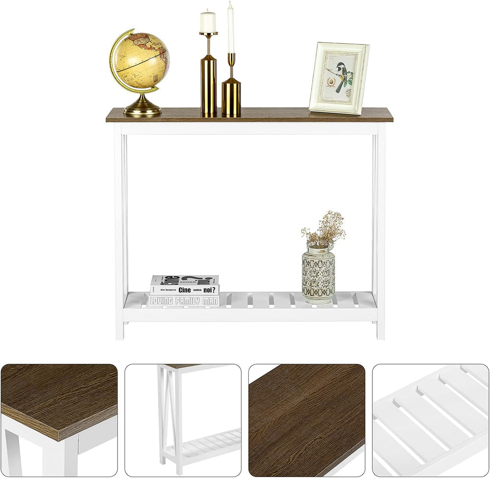 ChooChoo Farmhouse Console Table, Narrow Sofa Table for Entryway, 40 Inch | R...