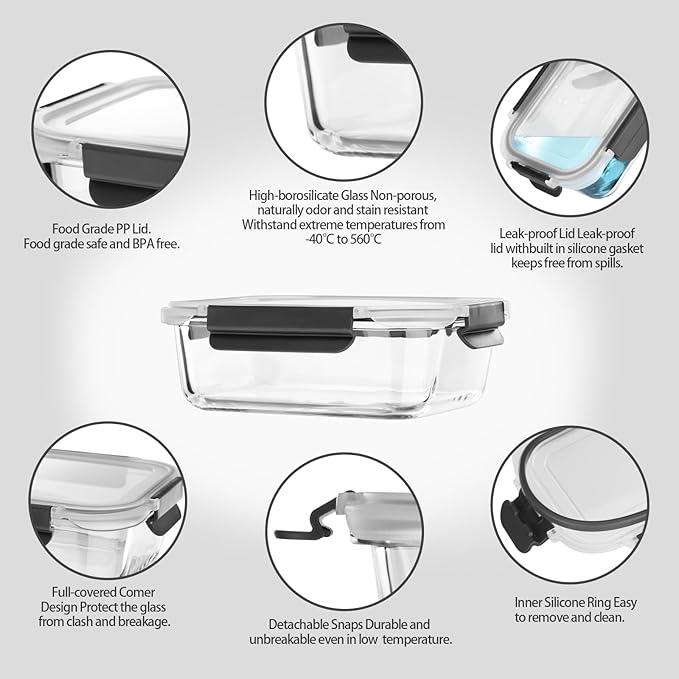 coccot Glass Food Storage Containers