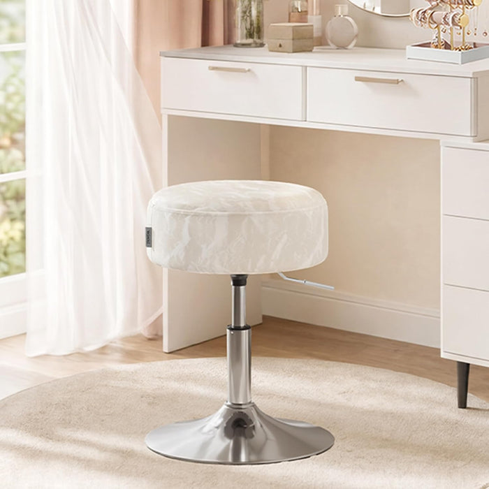 VASAGLE Bar Stool Set of 1, 360° Swivel Vanity Stool, Thick Cushion