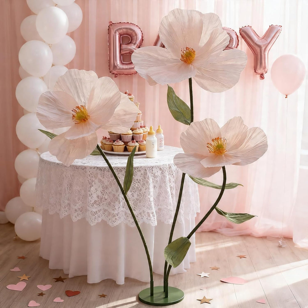 Giant Artificial Flowers for Decoration with Stand,Large Floor Standing Paper...