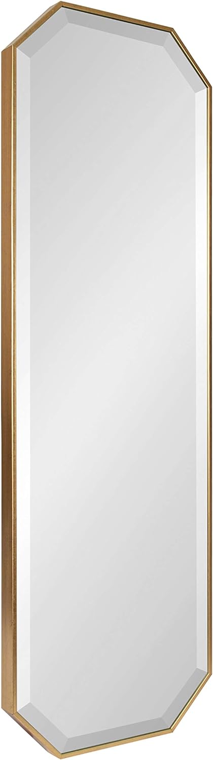 Kate and Laurel Rhodes Modern Full Length Framed Octagon Wall Mirror, 16 x 48...