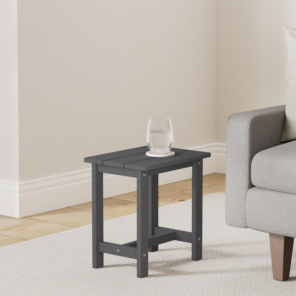 LUE BONA Outdoor Side Table, HDPS Small Outdoor Adirondack Side Tables, Outsi...
