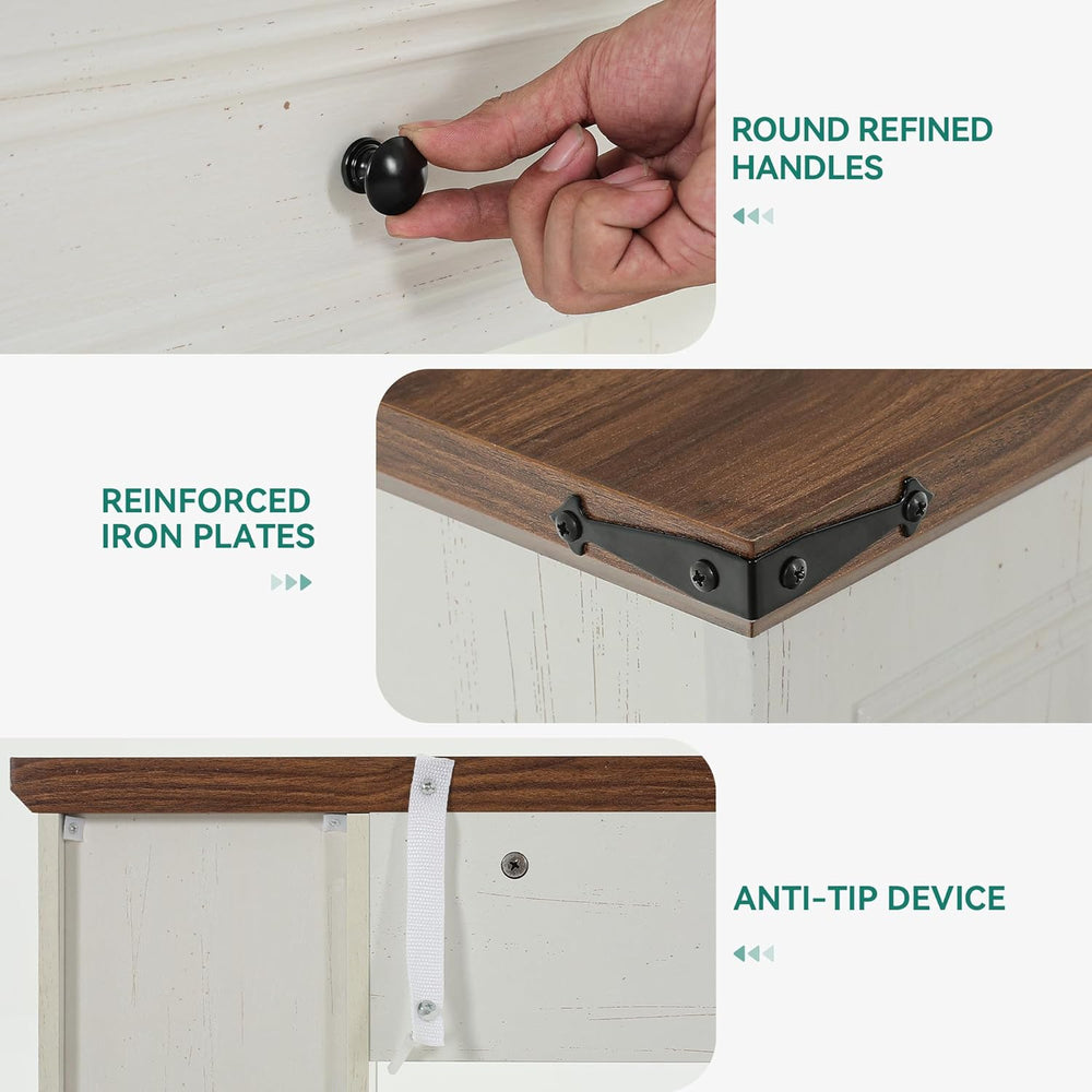 YITAHOME Farmhouse Console Table for Entryway with Storage, Narrow Long Sofa ...