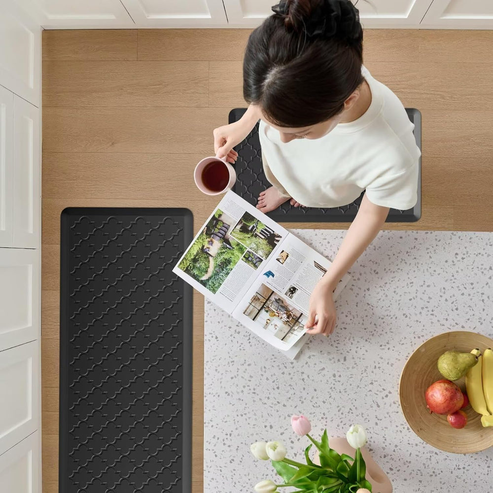 Kitchen Mats for Floor Anti Fatigue Mats for Kitchen Floor, Black | Kitchen M...