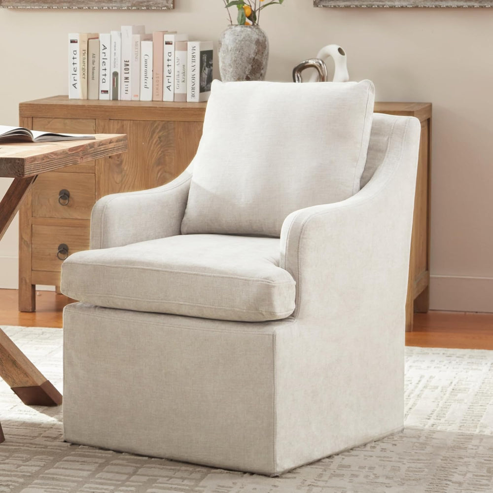 VKNOW Upholstered Dining Chairs, Dining Room Chairs with Casters