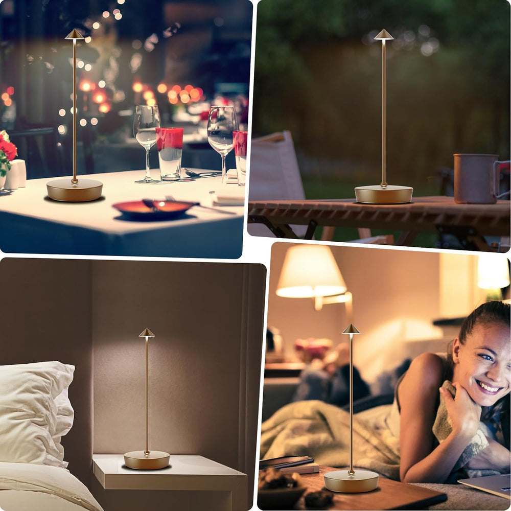2Pack Rechargeable Cordless Table Lamp, Portable Powered LED Battery 6000mAh ...