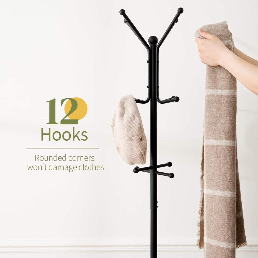 Yoobure Coat Rack Freestanding - Coat Tree with Umbrella Holder, Metal Coat R...