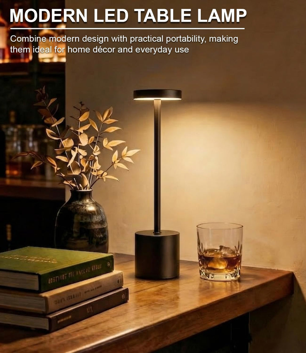 Cordless Table Lamp Set of 2, Rechargeable 5000mAh Battery Operated Outdoor T...