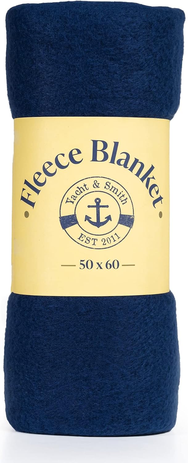 Yacht & Smith 12 Pack Of Soft Fleece Blankets 50 X 60, Lightweight, Cozy ...