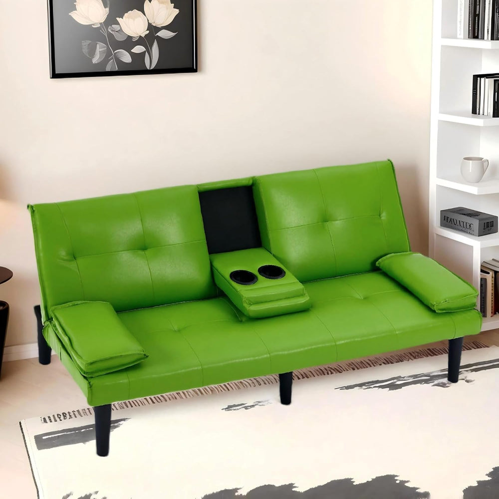 67"Modern Futon Sofa Bed,Convertible 3 in 1 Sleeper Bed Couches with Adj...