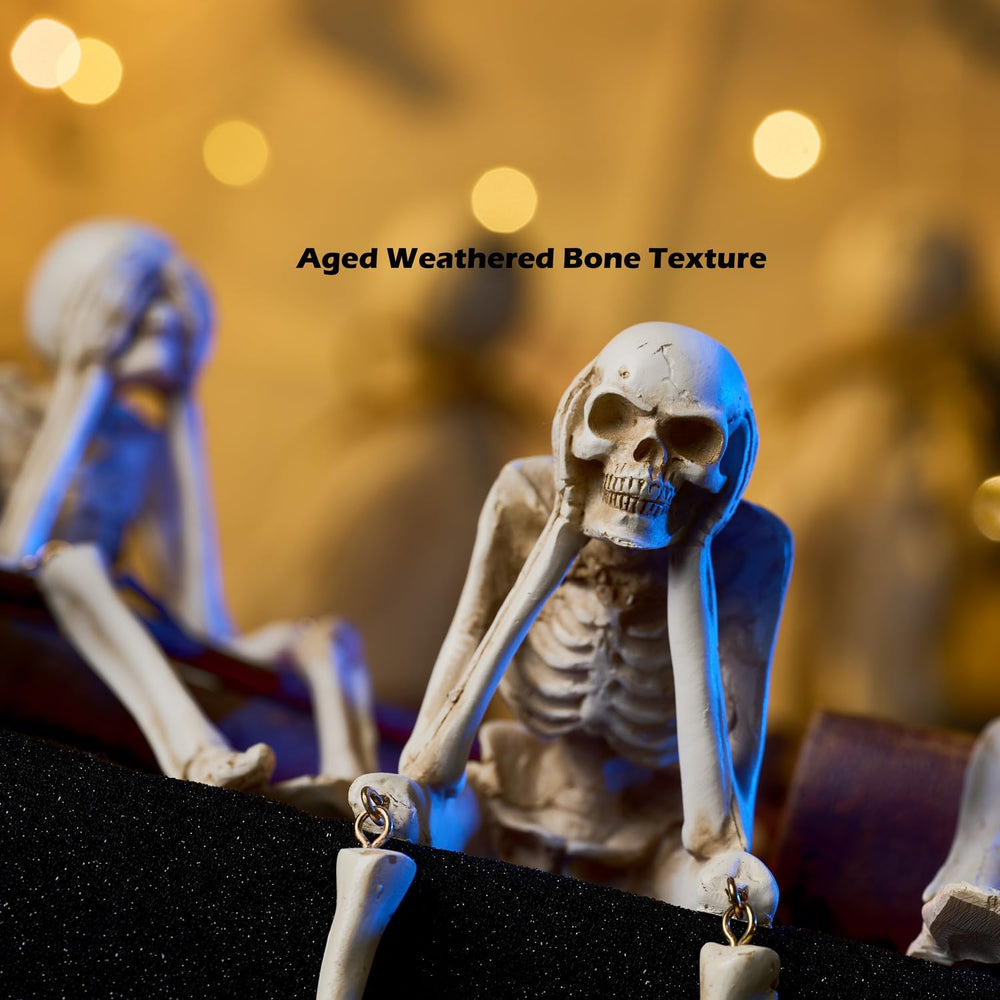 Skeleton Halloween Decorations Indoor, Home Decor for Fireplace Mantel