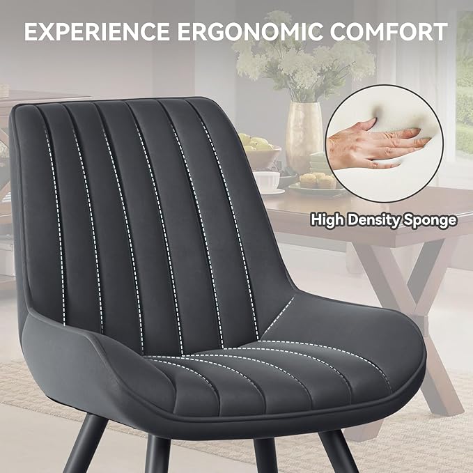 Modern Dining Chairs Set of 8,Upholstered Dining Room Chairs with Thick Cushi...