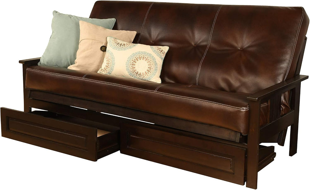 Kodiak Furniture Monterey Futon Set, No Drawers, with Espresso Base and Orego...