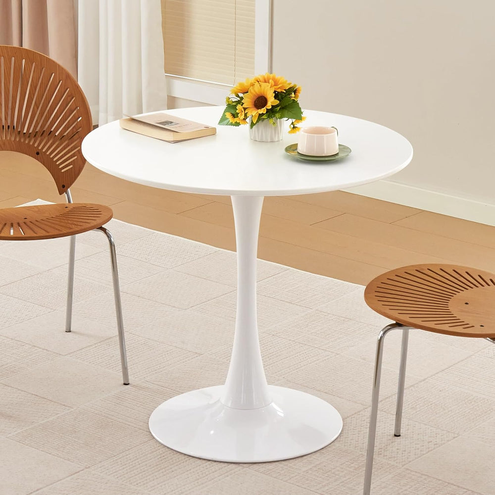 Round Dining Table, 31.5" Circle Tulip Table with Thickened Tabletop &am...
