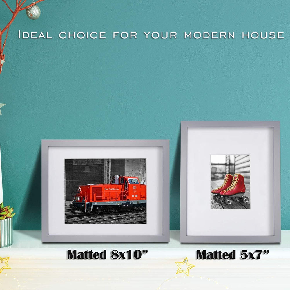 Egofine 11x14 Picture Frames, 4 Pack Display Pictures 5x7/8x10 with Mat or 11...