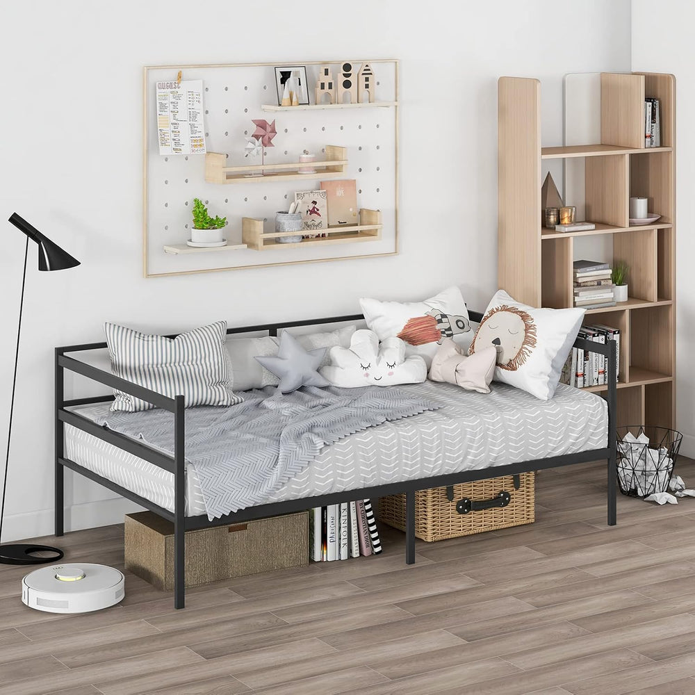 KOMFOTT Twin Size Metal Daybed Frame, Heavy-Duty Metal Slats Support Platform...