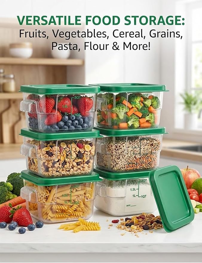 4 Pack 2QT Food Storage Containers