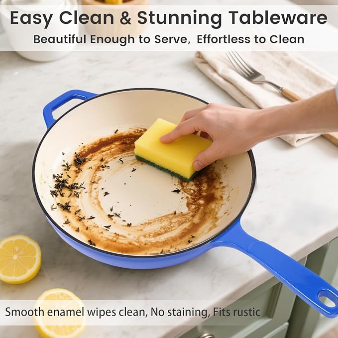 Hisencn Enameled Cast Iron Skillet