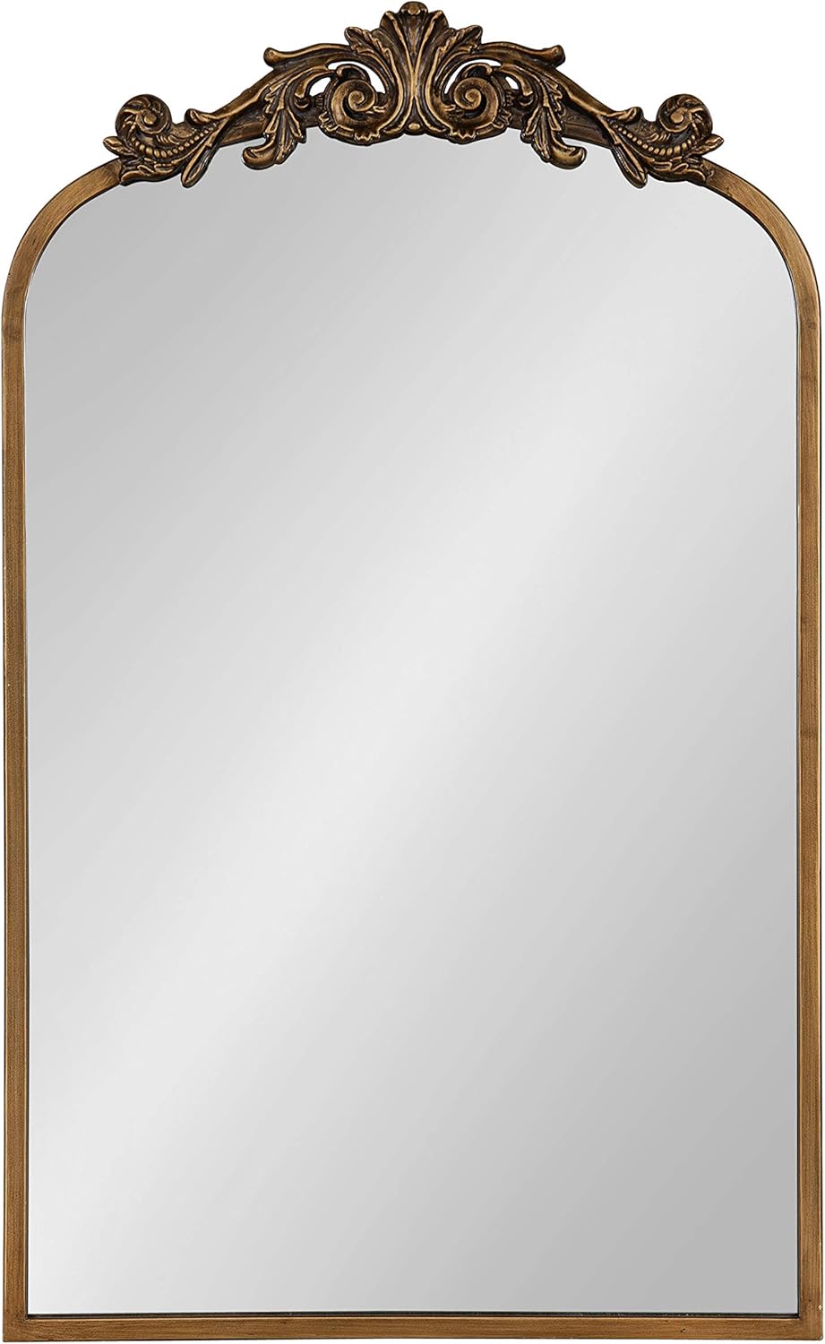 Kate and Laurel Arendahl Traditional Arch Mirror, 19 x 31 , Gold, Baroque Ins...