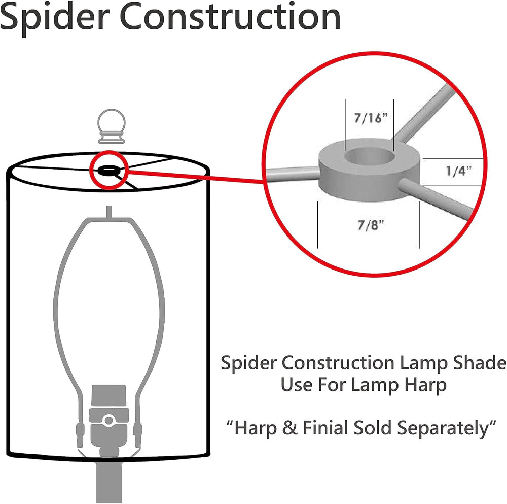 Aspen Creative 32682 Transitional Empire Shape Spider Construction Lamp Shade...