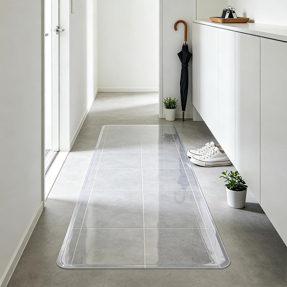 3x6ft Clear Mat for Hardwood Floors, 36" x 72" Vinyl Frosted Transp...
