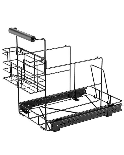Bulado Pull Out Trash Can Under Cabinet, Under Sink Trash Can Kit