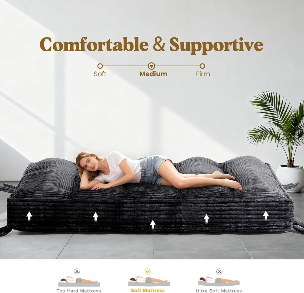10" Futon Mattress Queen Size, Ultra Thick Futons Sofa Couch Bed Sleeper...