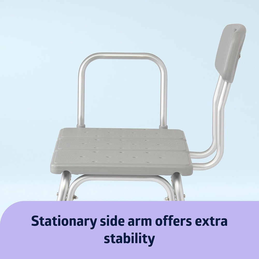 Medline Transfer Bench for Bathtubs and Showers, Adjustable Shower Bench and ...