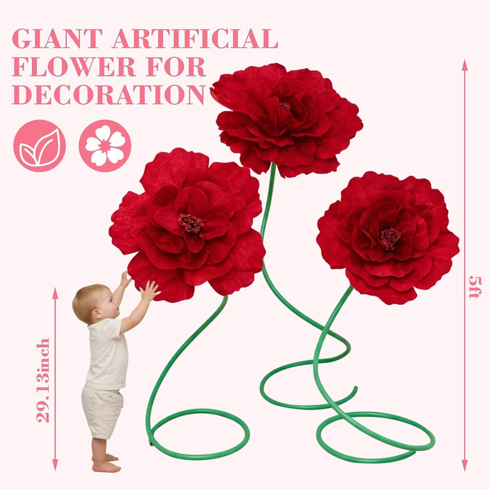 3 Pcs 5 ft Large Peony Giant Artificial Peony Back to School Decor