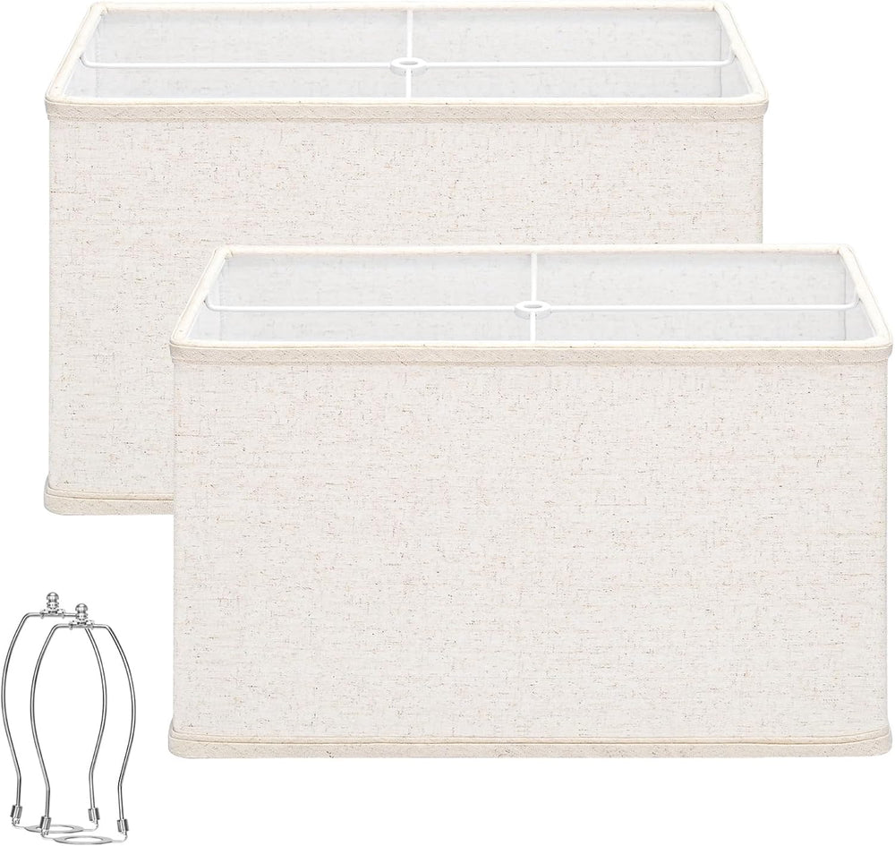 Rectangular Lamp Shades Set of 2, 16"L x 8"W x 10"H Large Rect...